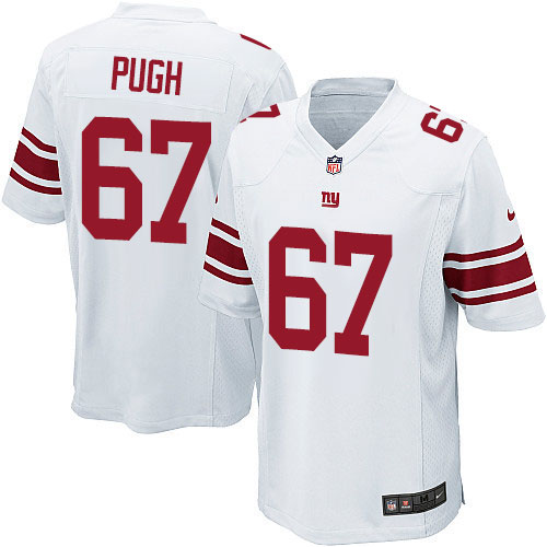 Men's Game Justin Pugh Nike Jersey White Road - #67 NFL New York Giants